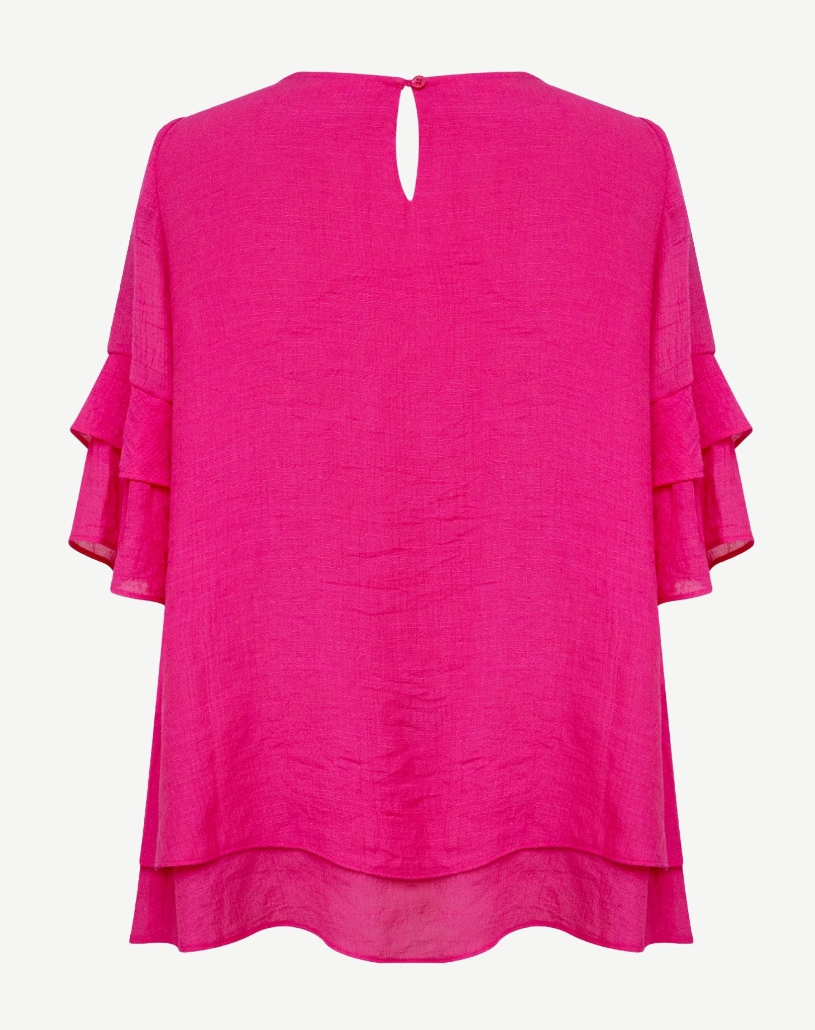Fuschine Crepe Georgette Blouse Corfu Jeans