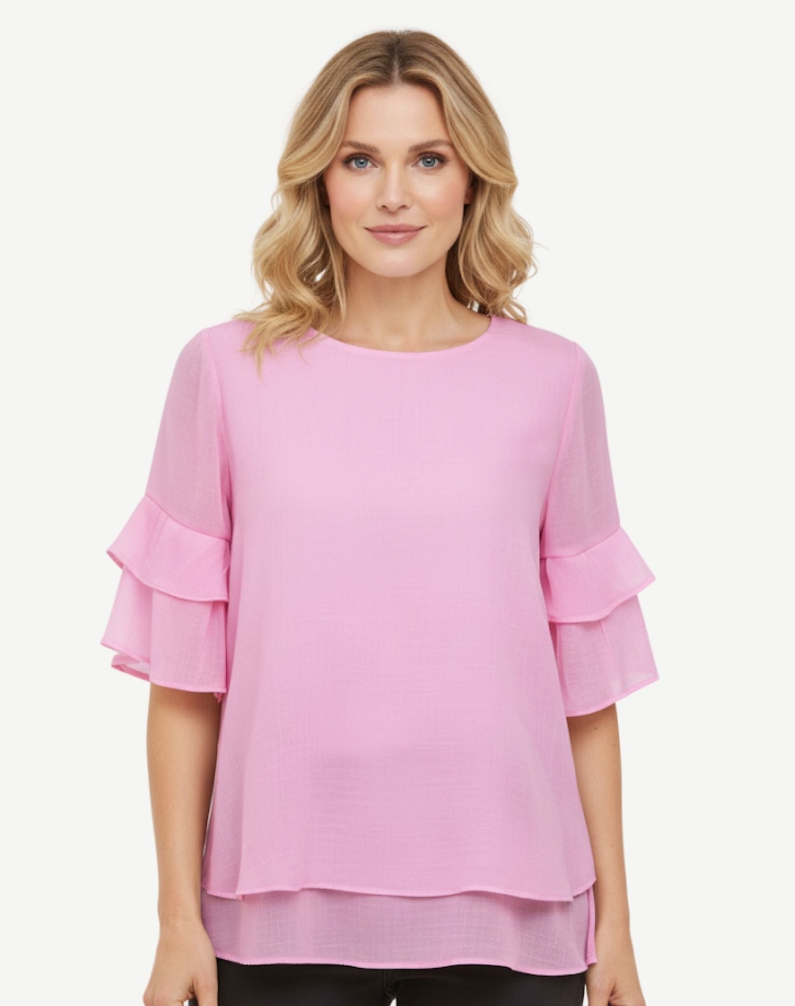 Peony Crepe Georgette Blouse Corfu Jeans