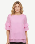 Peony Crepe Georgette Blouse Corfu Jeans