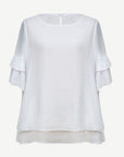 White Crepe Georgette Blouse Corfu Jeans