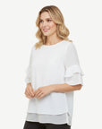 White Crepe Georgette Blouse Corfu Jeans