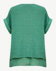 Thyme Crepe Georgette Button Top Corfu Jeans