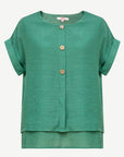 Thyme Crepe Georgette Button Top Corfu Jeans