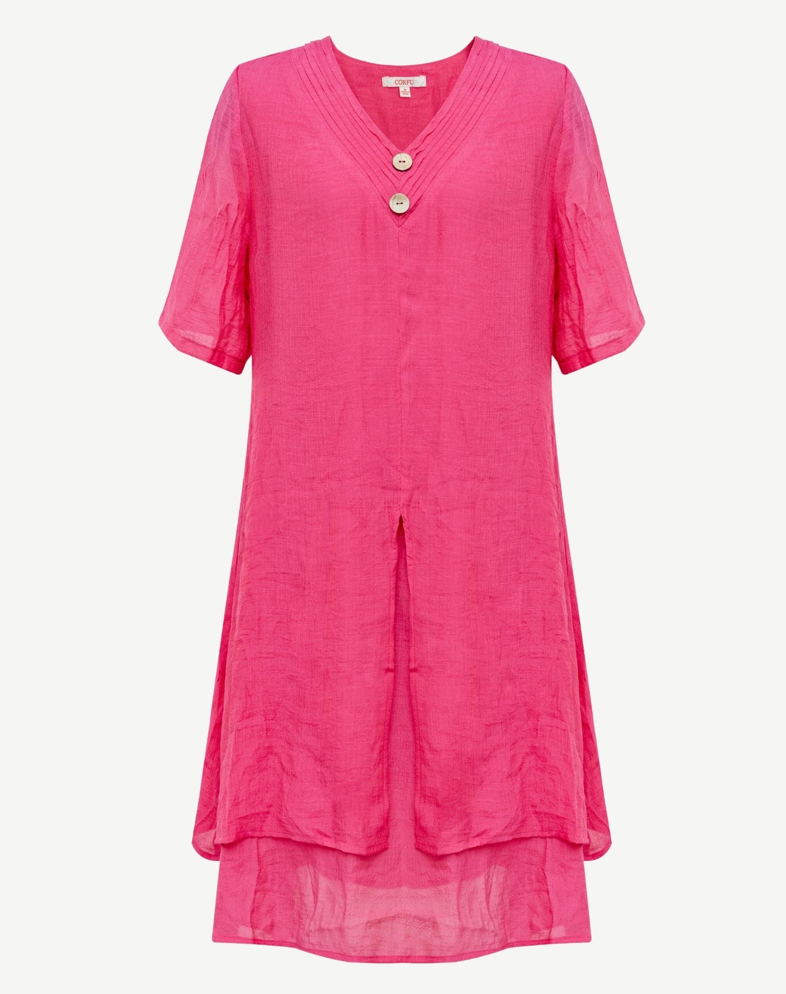 Fuschine Crepe Georgette Dress Corfu Jeans