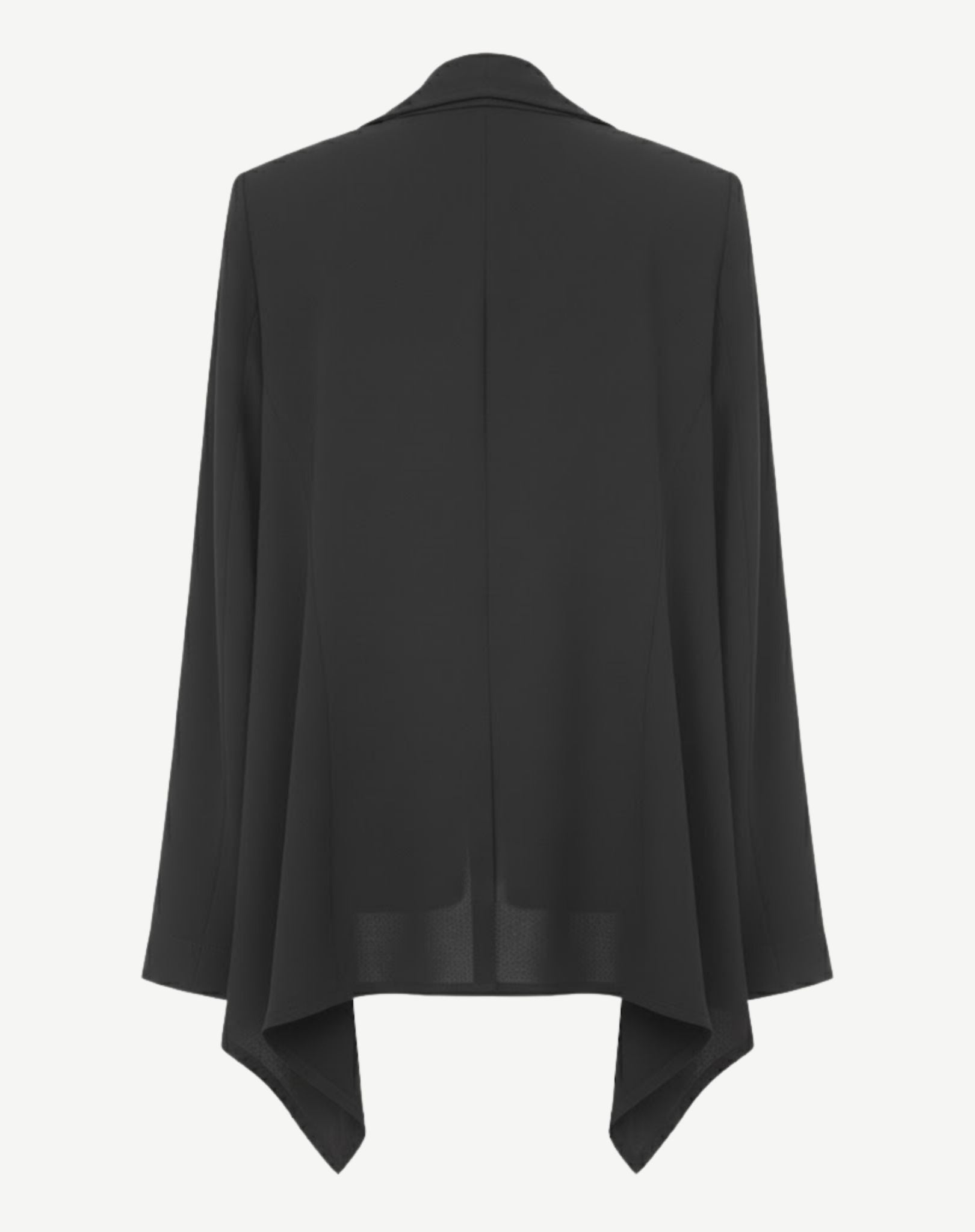 Black Soft Dressing Drape Front Jacket Corfu Jeans