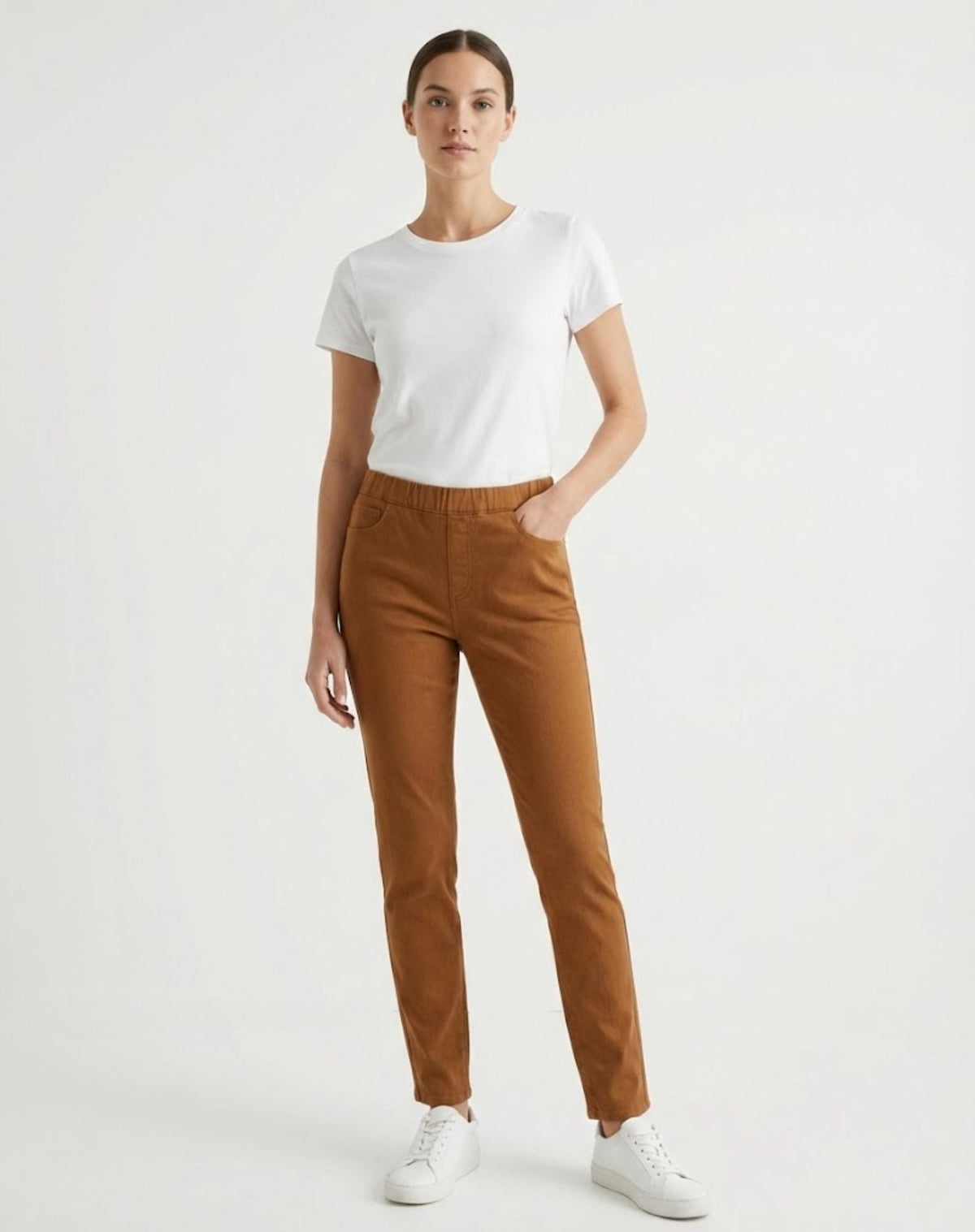 Camel Coloured Denim Twill Pants Corfu Jeans