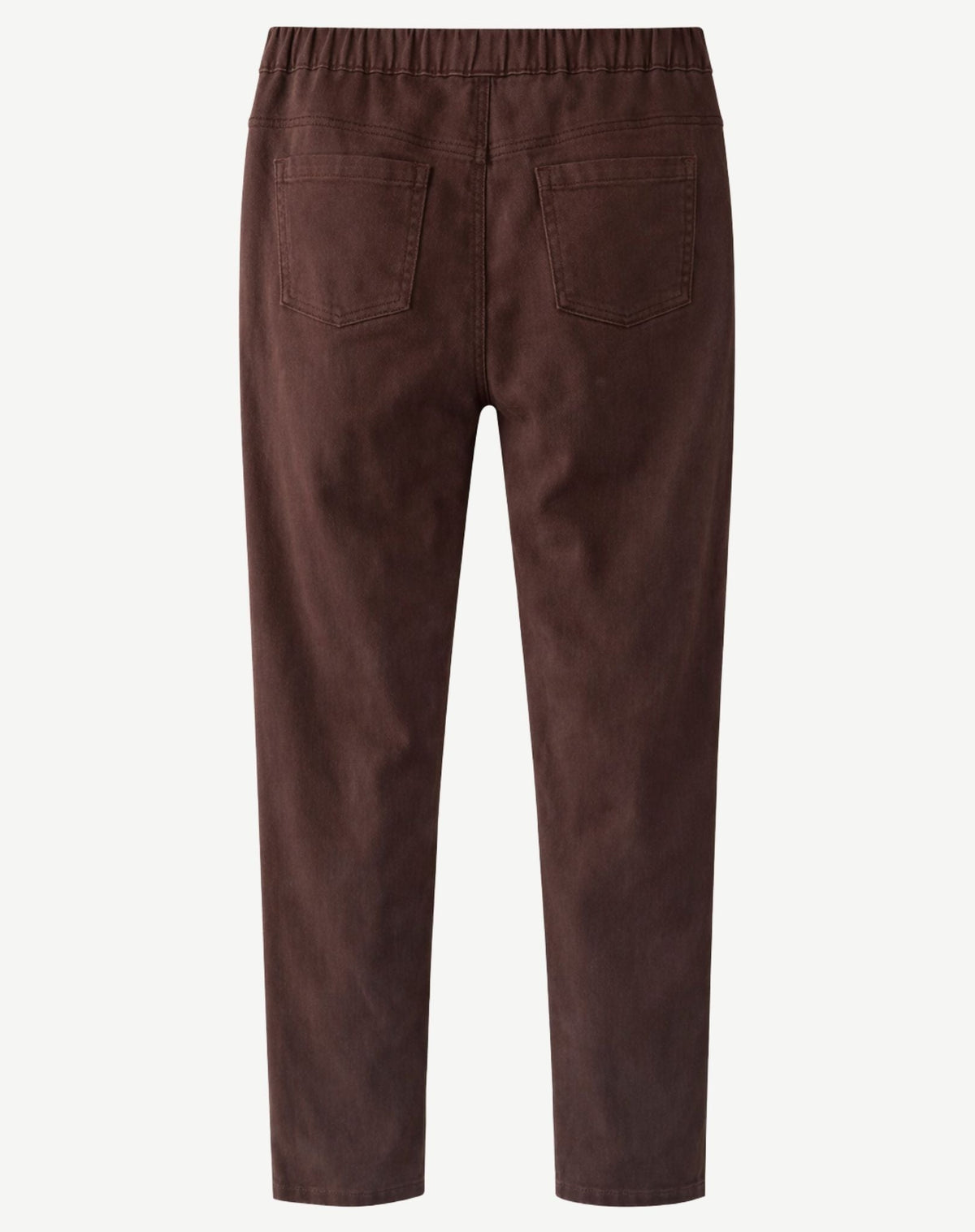 Dark Walnut Coloured Denim Twill Pants Corfu Jeans