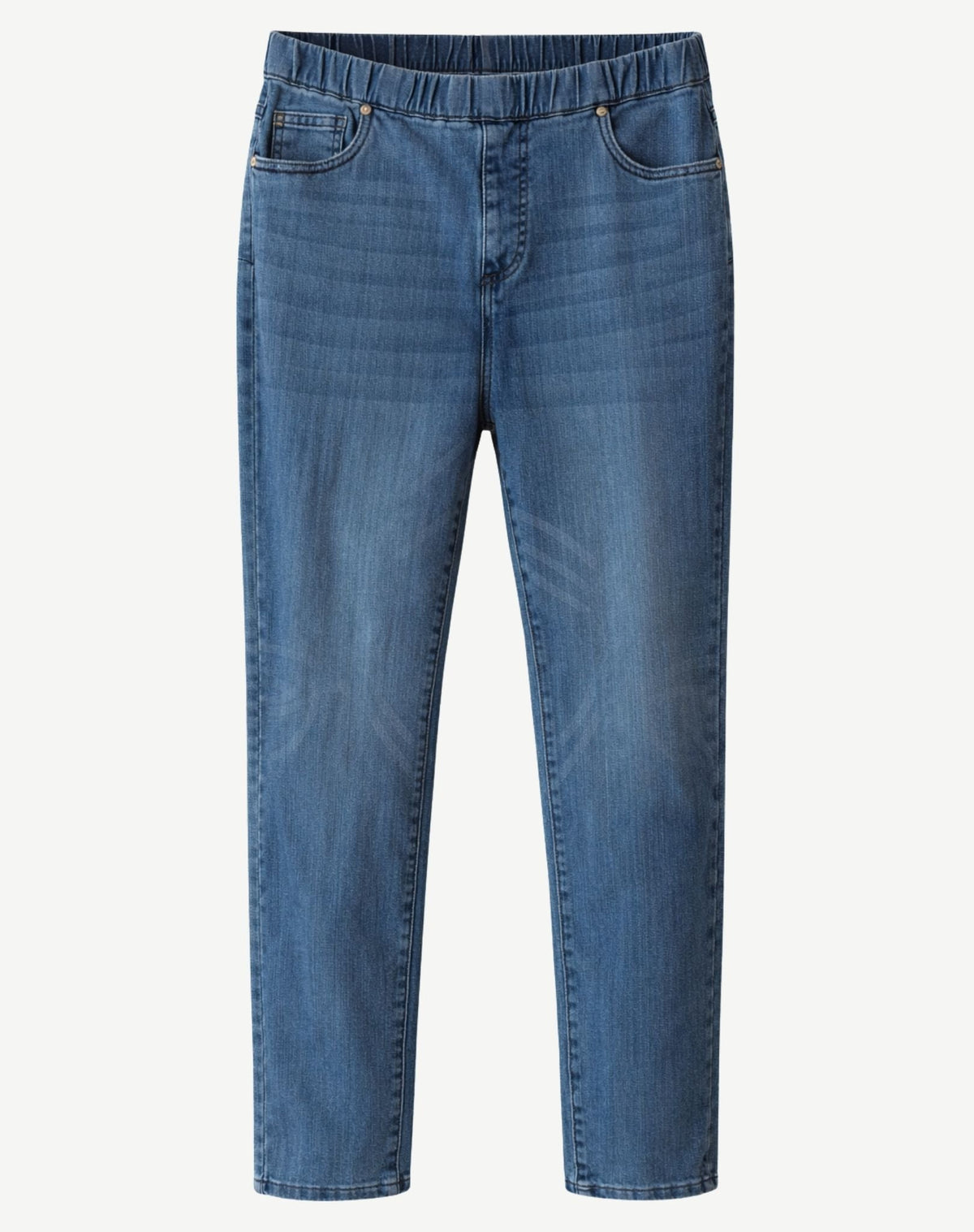 Distressed Wash Denim Twill Pants Corfu Jeans