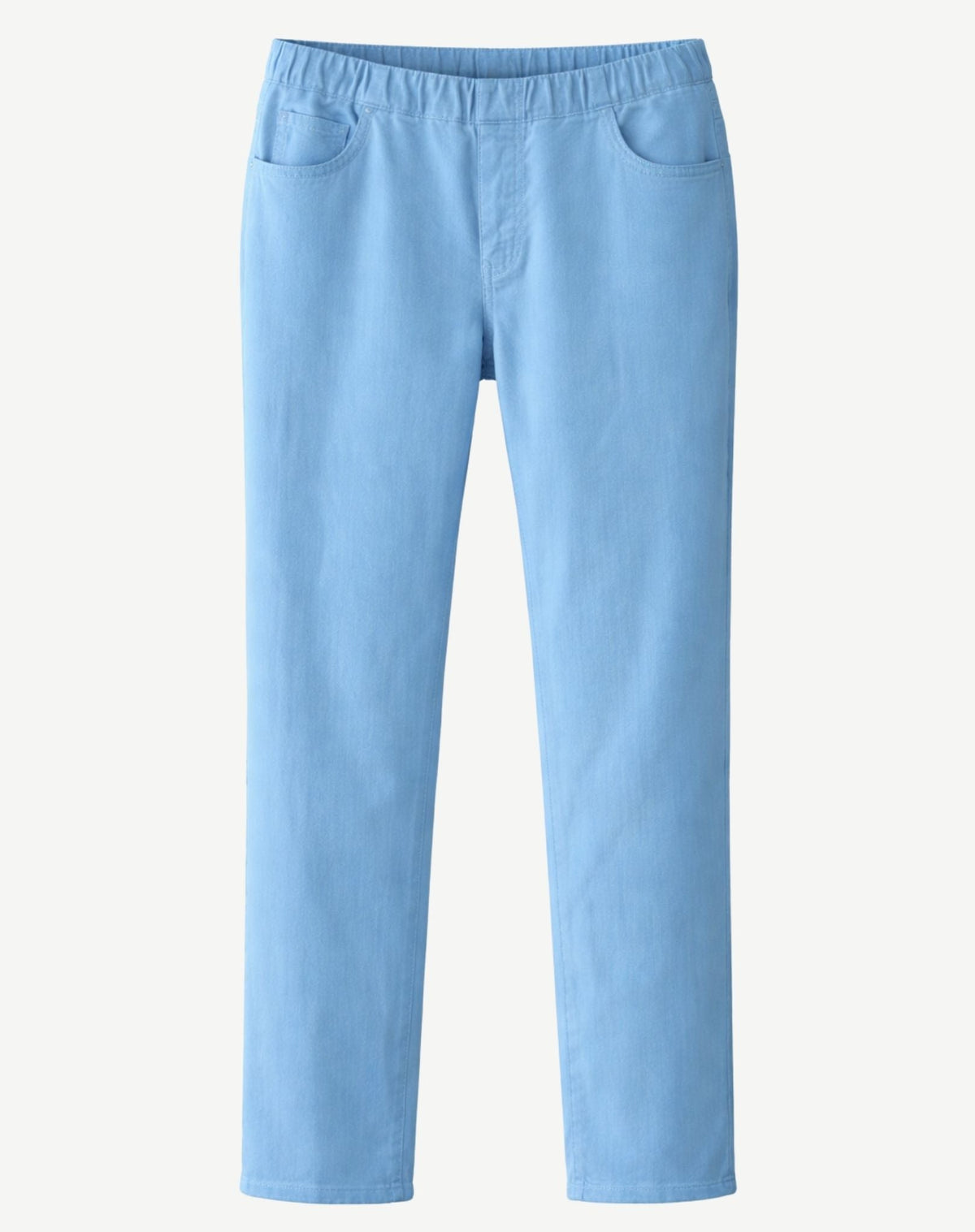 Tranquil Blue Coloured Denim Twill Pants Corfu Jeans