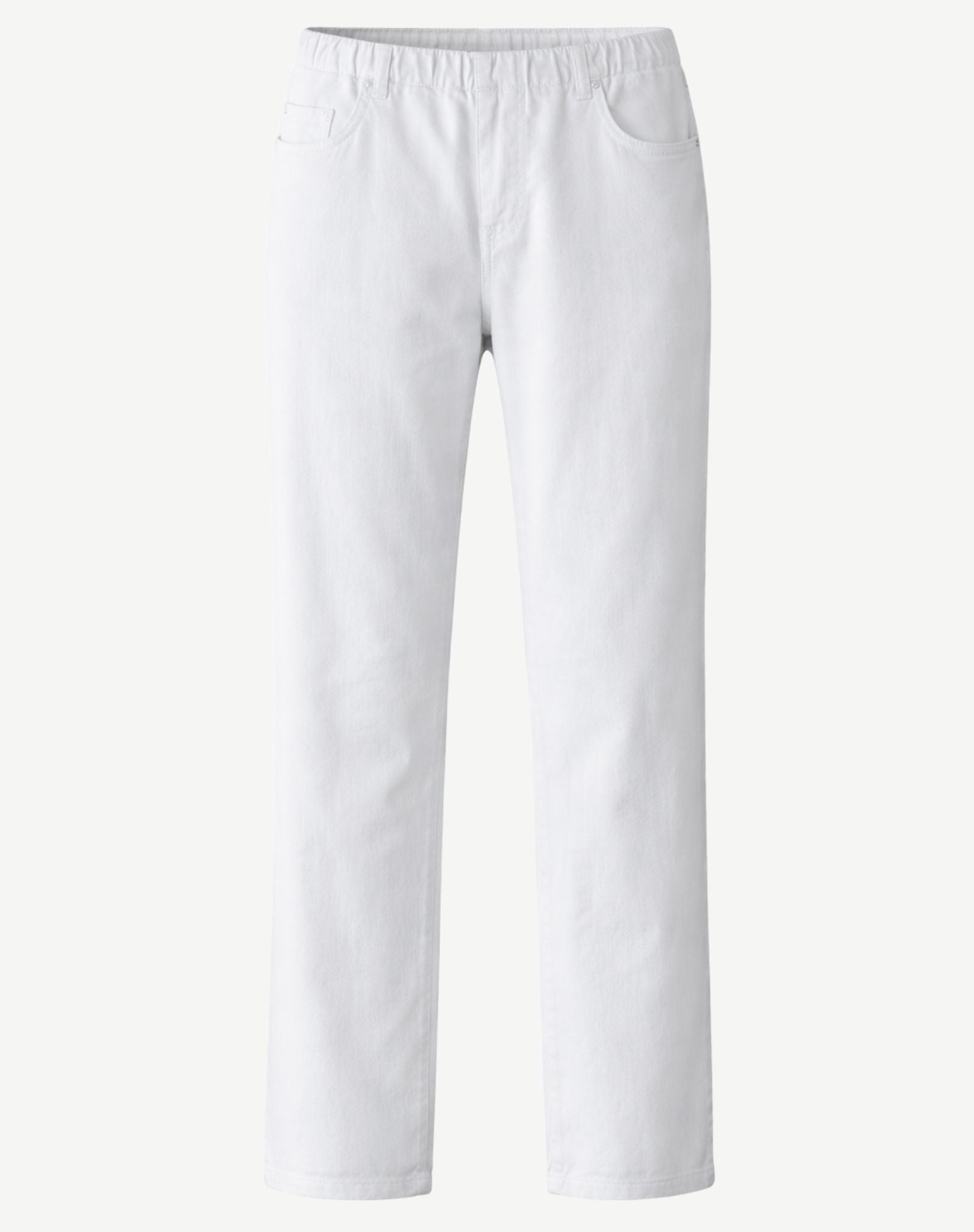 White Elasticated Drawstring Stretch Denim Jeans Corfu Jeans