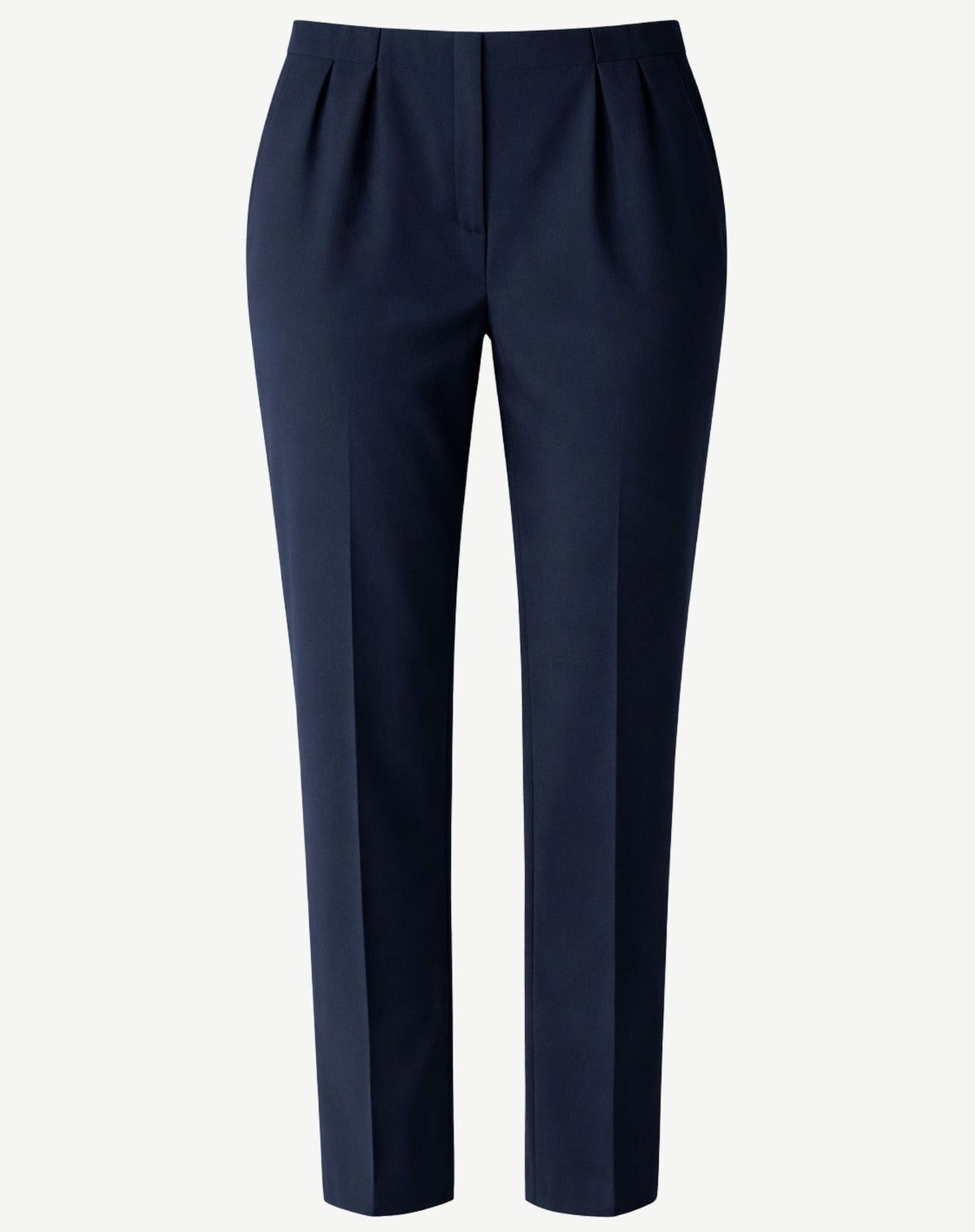 French Navy Stretch Sateen Tapered Pants Corfu Jeans