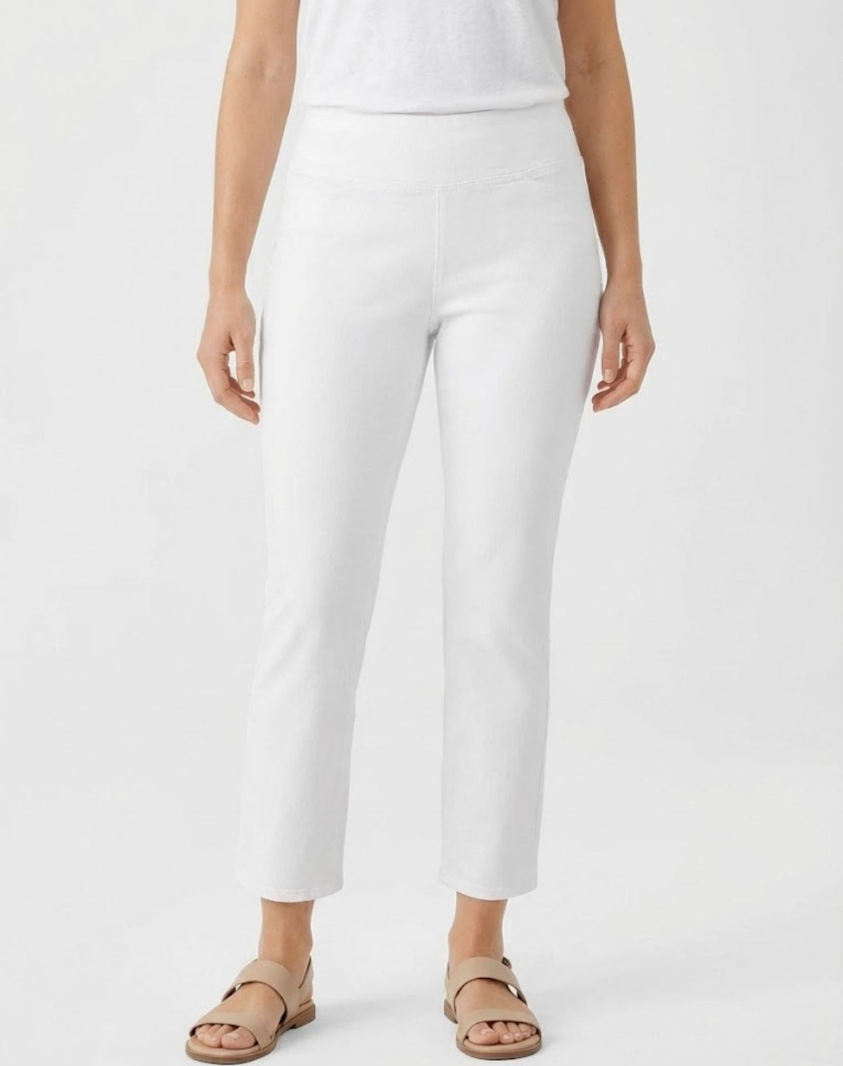 White Summer Weave Pant Corfu Jeans
