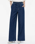 Bettina Wash Cotton Blend Wide Leg Denim Corfu Jeans