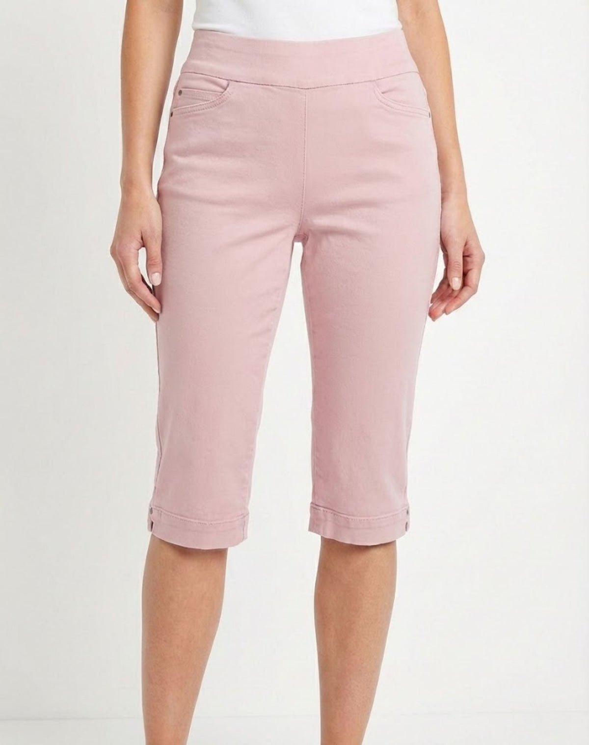 Pink Dagwood Comfort Stretch Knee-Length Shorts Corfu Jeans