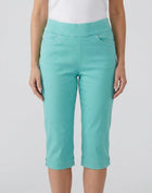 Spearmint Comfort Stretch Knee-Length Shorts