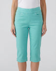 Spearmint Comfort Stretch Knee-Length Shorts Corfu Jeans