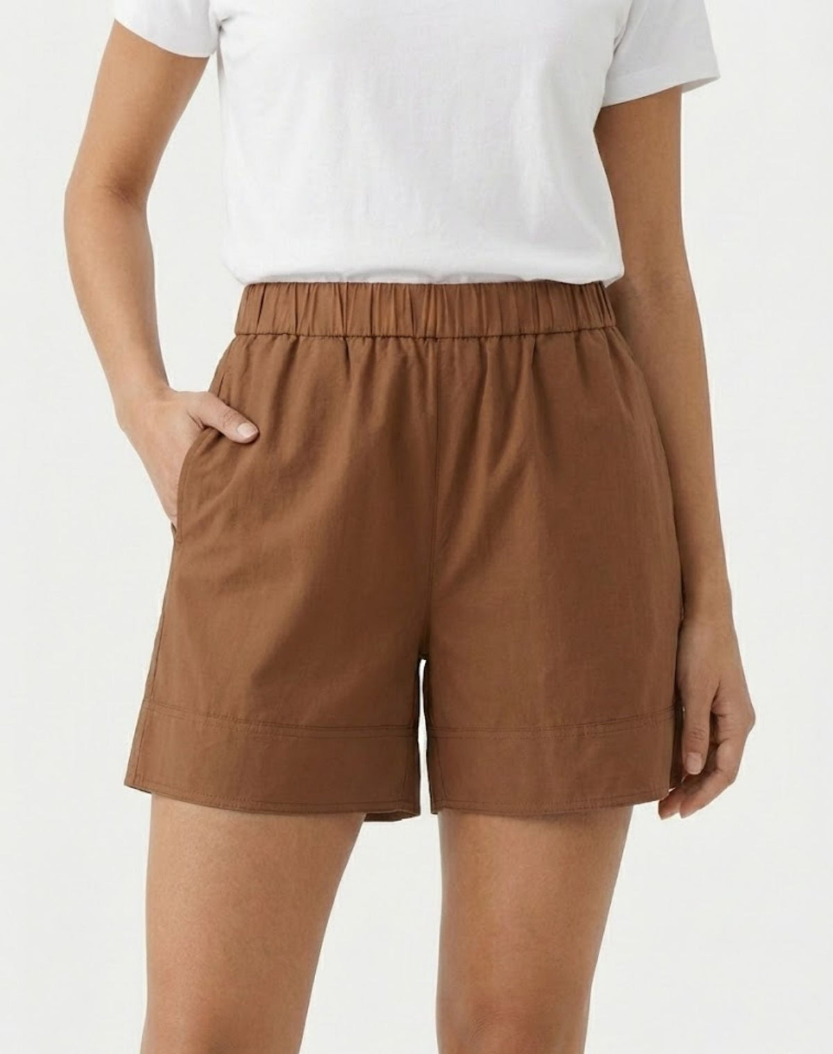 Cocoa Bean Cool Lightweight Cotton Shorts Corfu Jeans