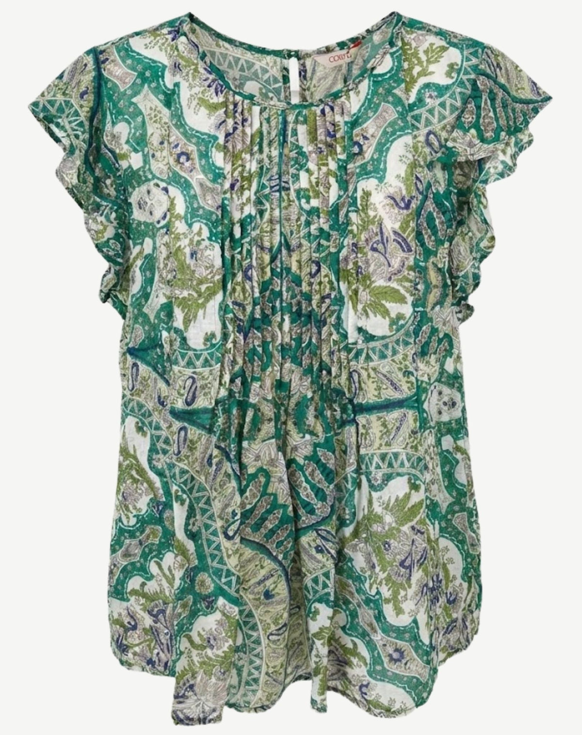Emerald Bay Printed Relaxed Fit Blouse Corfu Jeans
