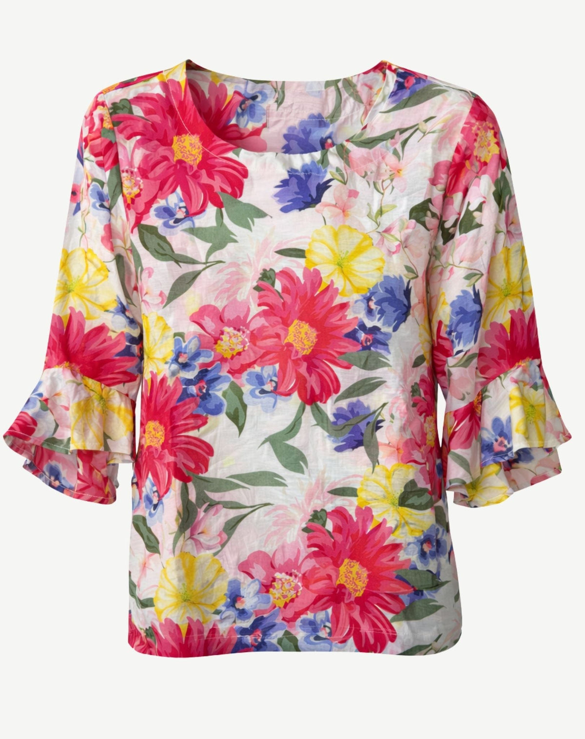 Floral Tango Soft Print Blouse Corfu Jeans