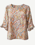 Natural Optic Printed Relaxed Fit Blouse Corfu Jeans