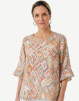 Natural Optic Printed Relaxed Fit Blouse Corfu Jeans