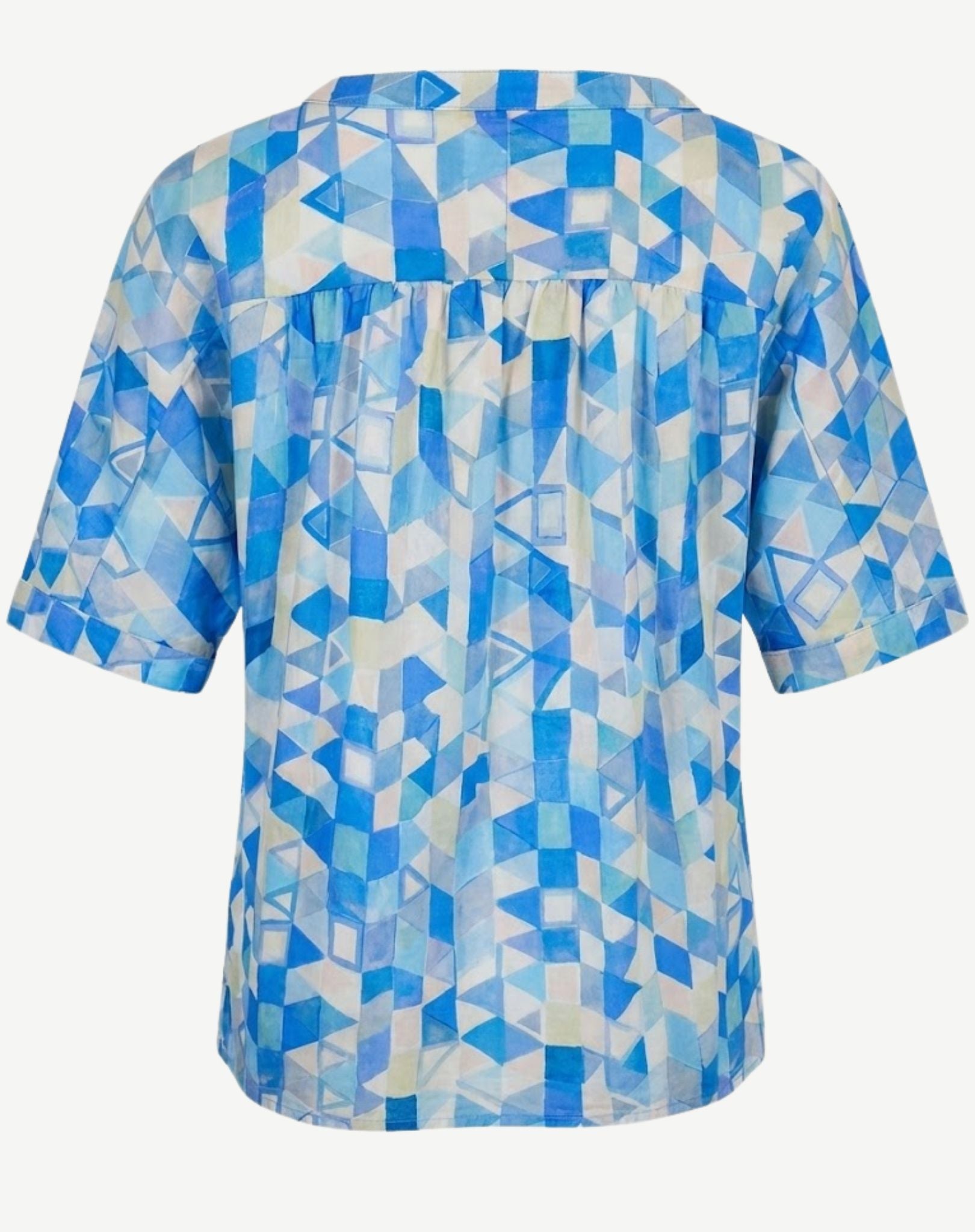 Blue Blocks Cotton Shirt Corfu Jeans
