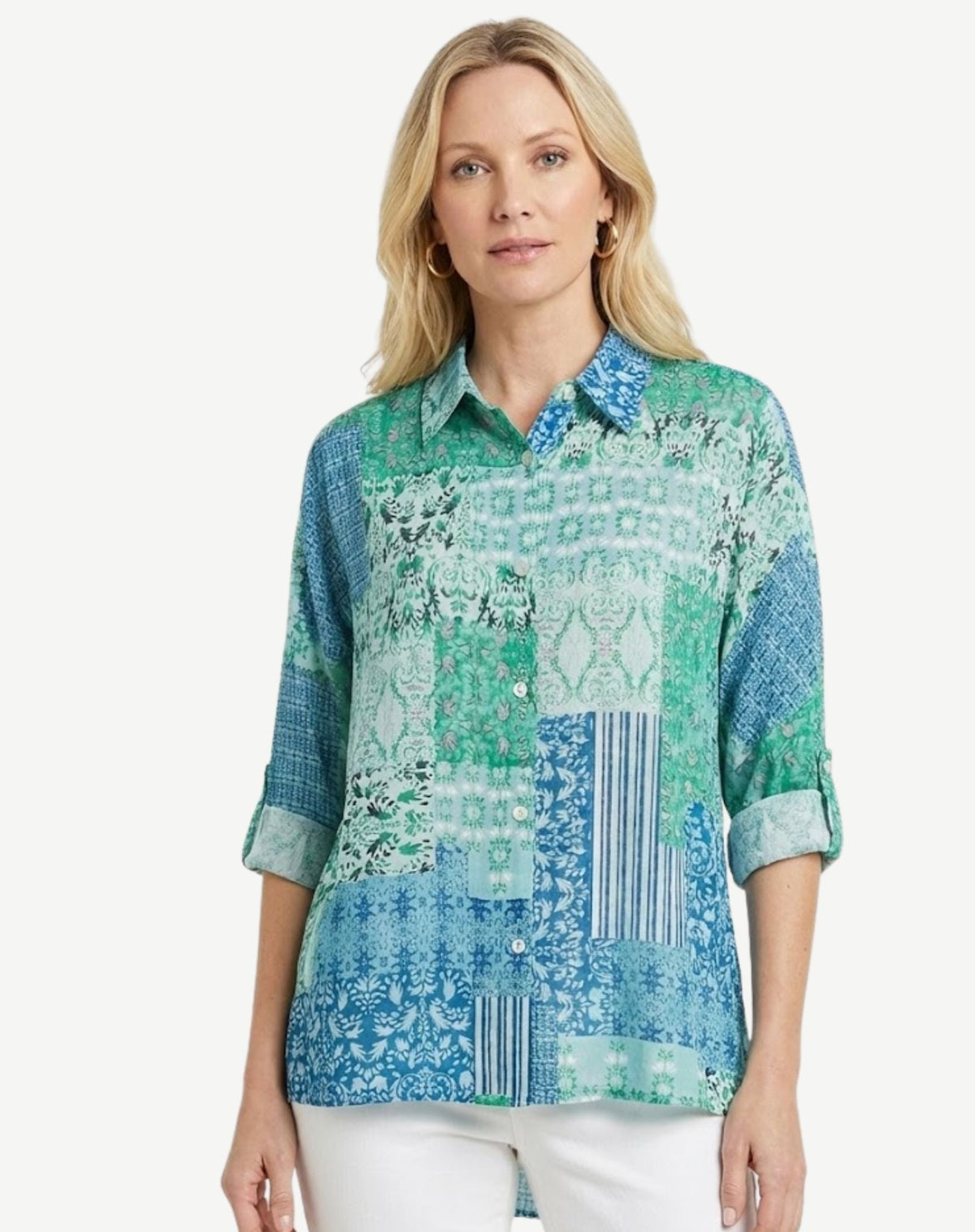 Aqua Essence Soft Print Shirt Corfu Jeans