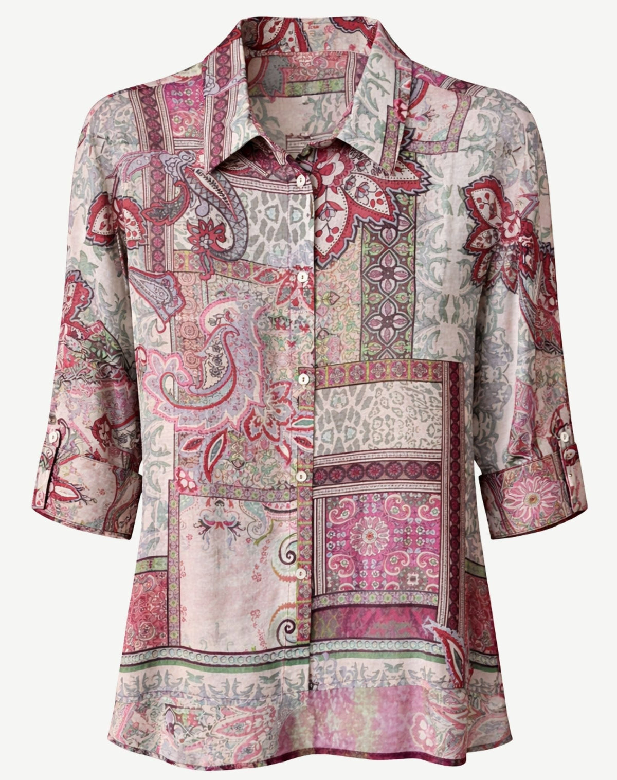 Blush Harmony Soft Print Shirt Corfu Jeans