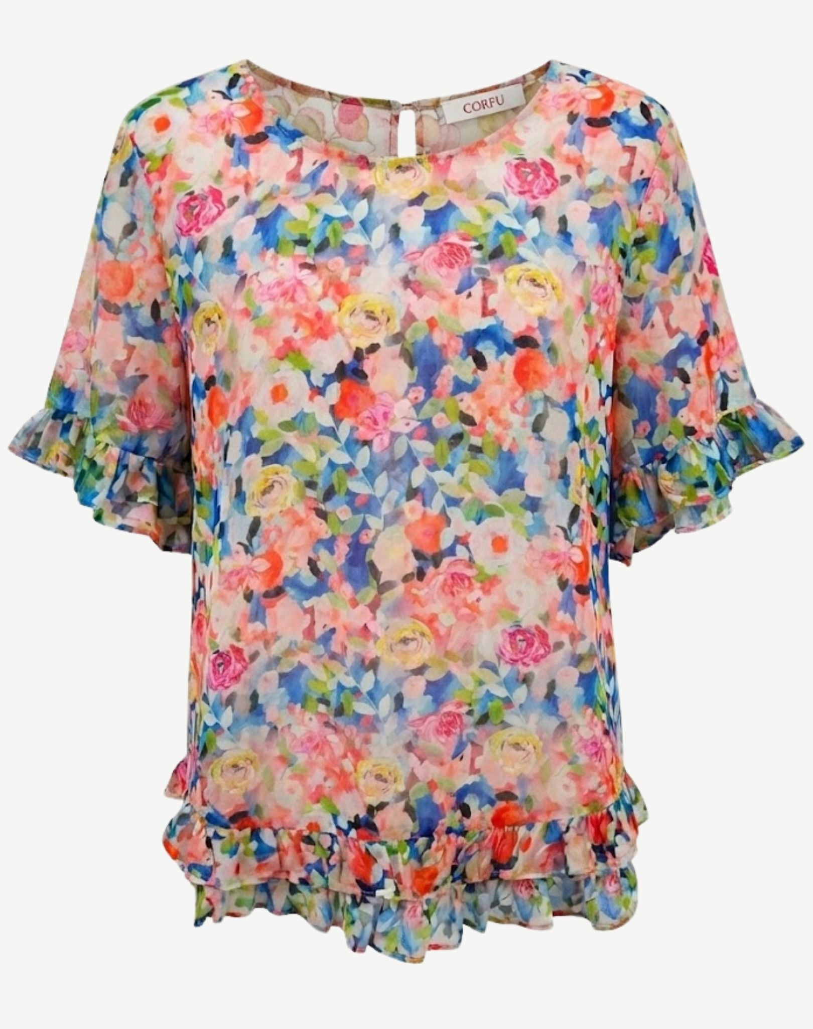 Breezy Blooms Soft Print Blouse Corfu Jeans