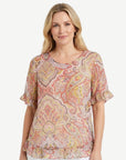 Modern Twist Soft Print Blouse Corfu Jeans