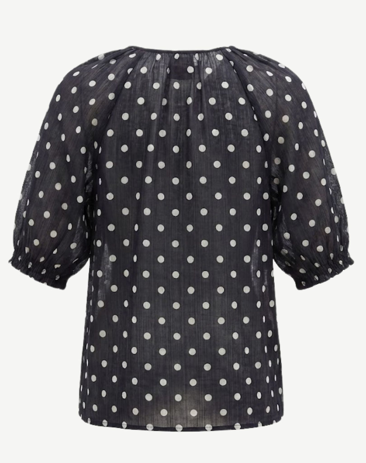 Navy &amp; White Spot Relaxed Fit Blouse Corfu Jeans