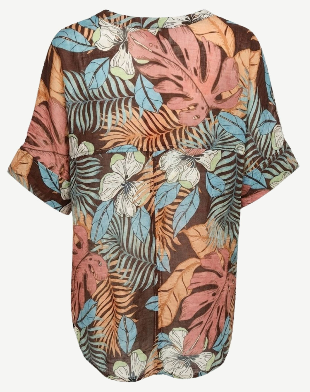 Fern Frame Tropical Print Relaxed Fit Blouse Corfu Jeans