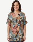 Fern Frame Tropical Print Relaxed Fit Blouse Corfu Jeans