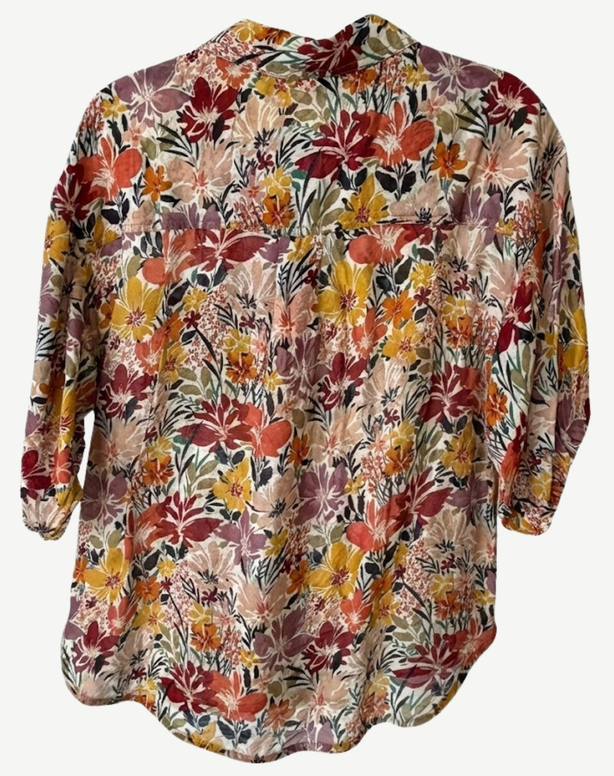 Eden Floral Print Relaxed Fit Blouse Corfu Jeans