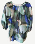 Seafoam Soft Print Blouse Corfu Jeans
