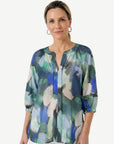 Seafoam Soft Print Blouse Corfu Jeans
