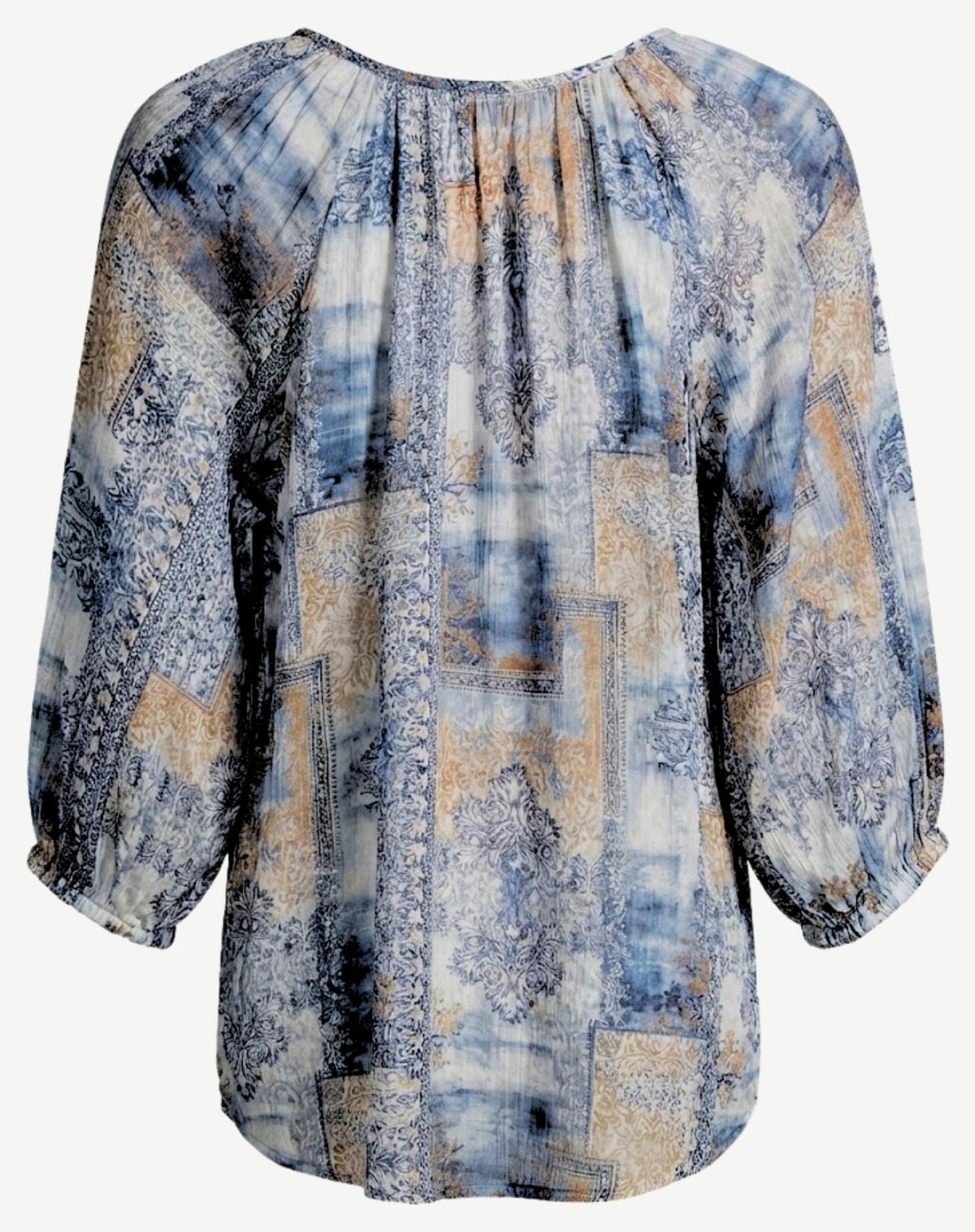 Breeze Tone Printed Relaxed Fit Blouse Corfu Jeans