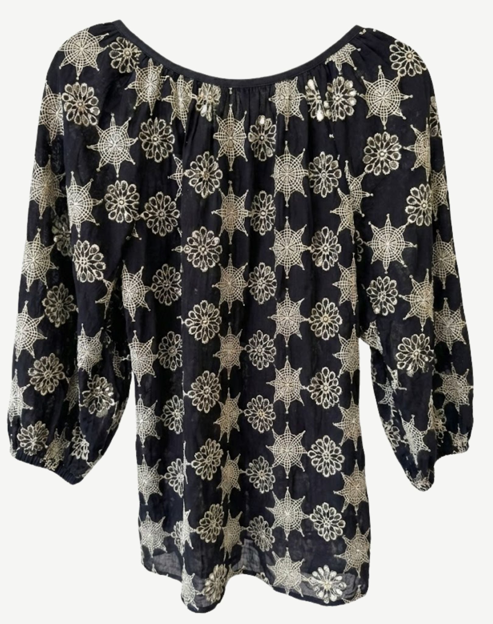 Nautique Embroidered Cotton Blouse Corfu Jeans