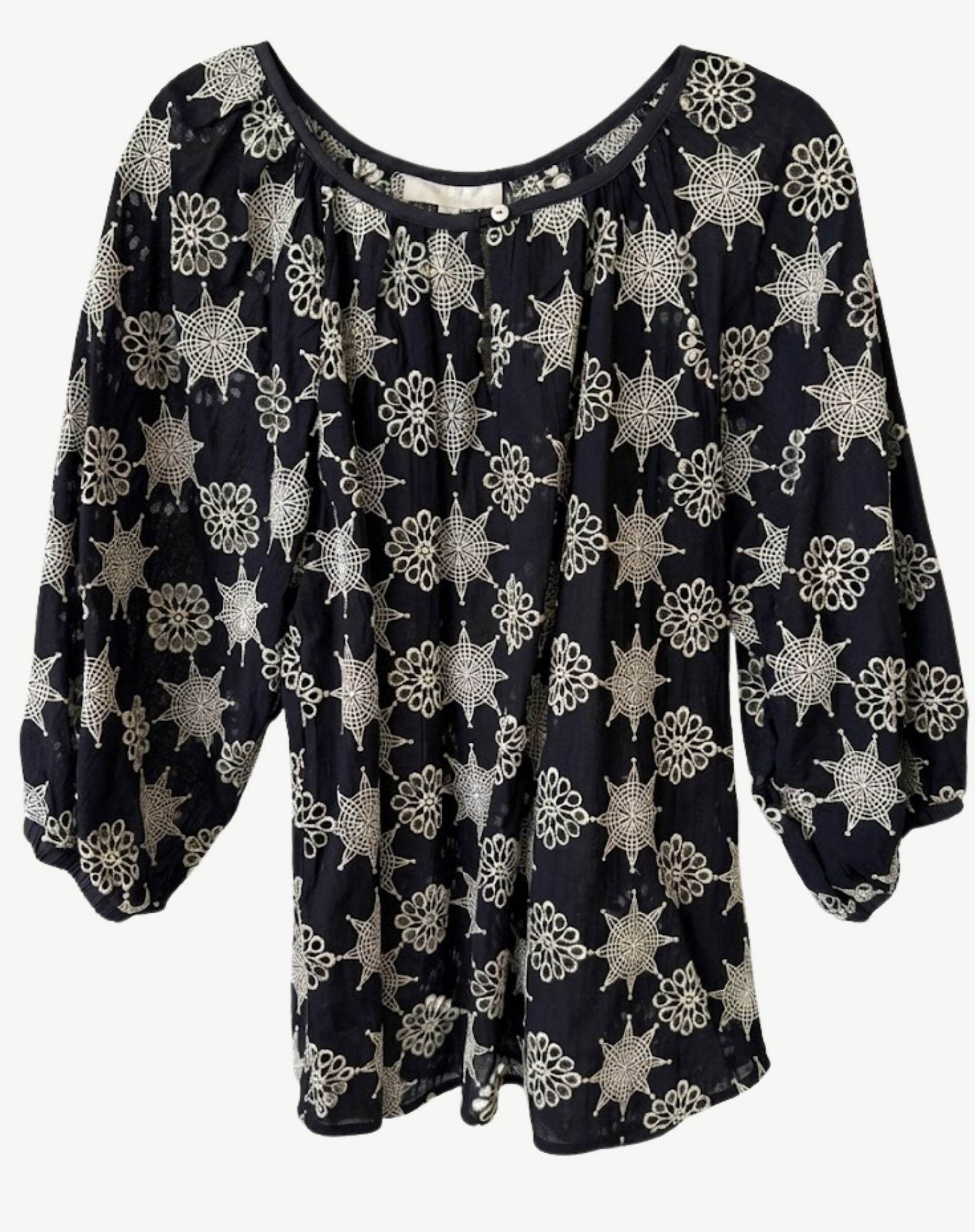 Nautique Embroidered Cotton Blouse Corfu Jeans