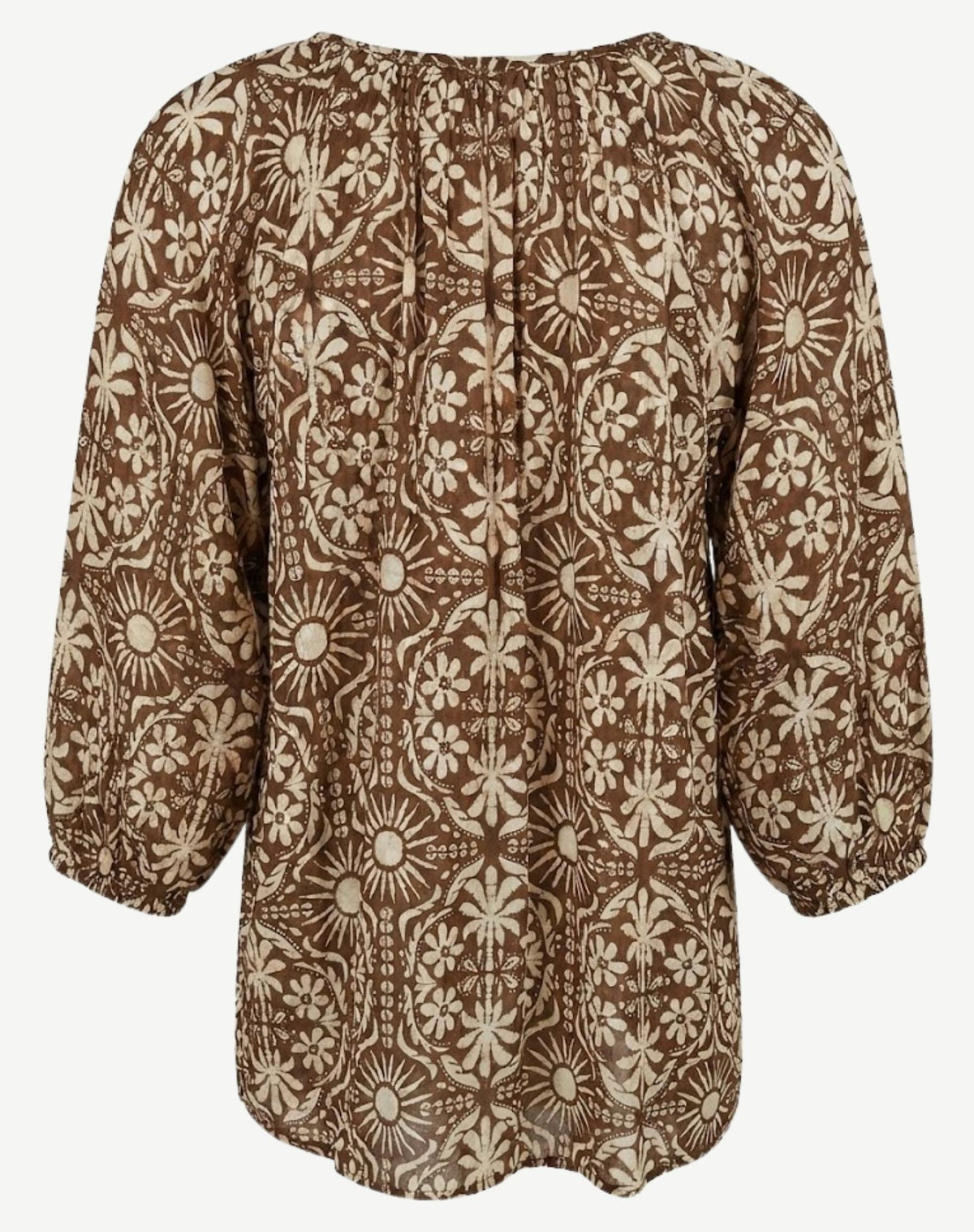 Palm Neutral Printed Relaxed Fit Blouse Corfu Jeans