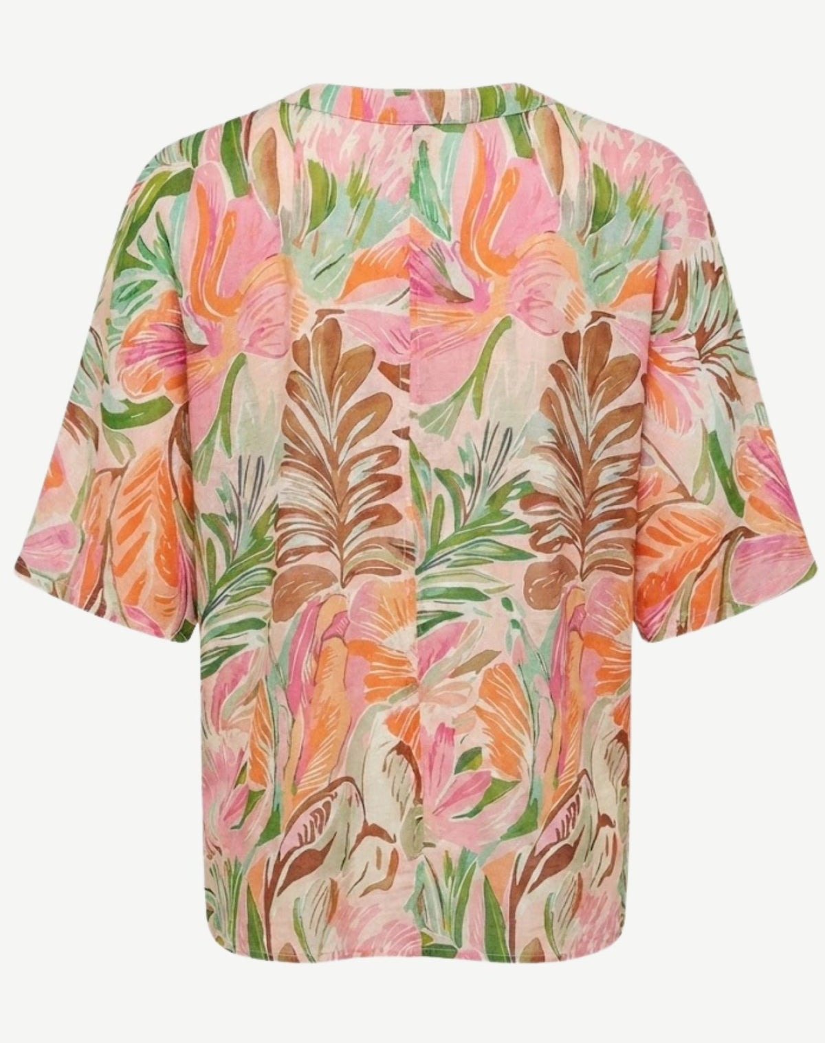Serene Petal Tropical Print Relaxed Fit Blouse Corfu Jeans
