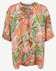 Serene Petal Tropical Print Relaxed Fit Blouse Corfu Jeans