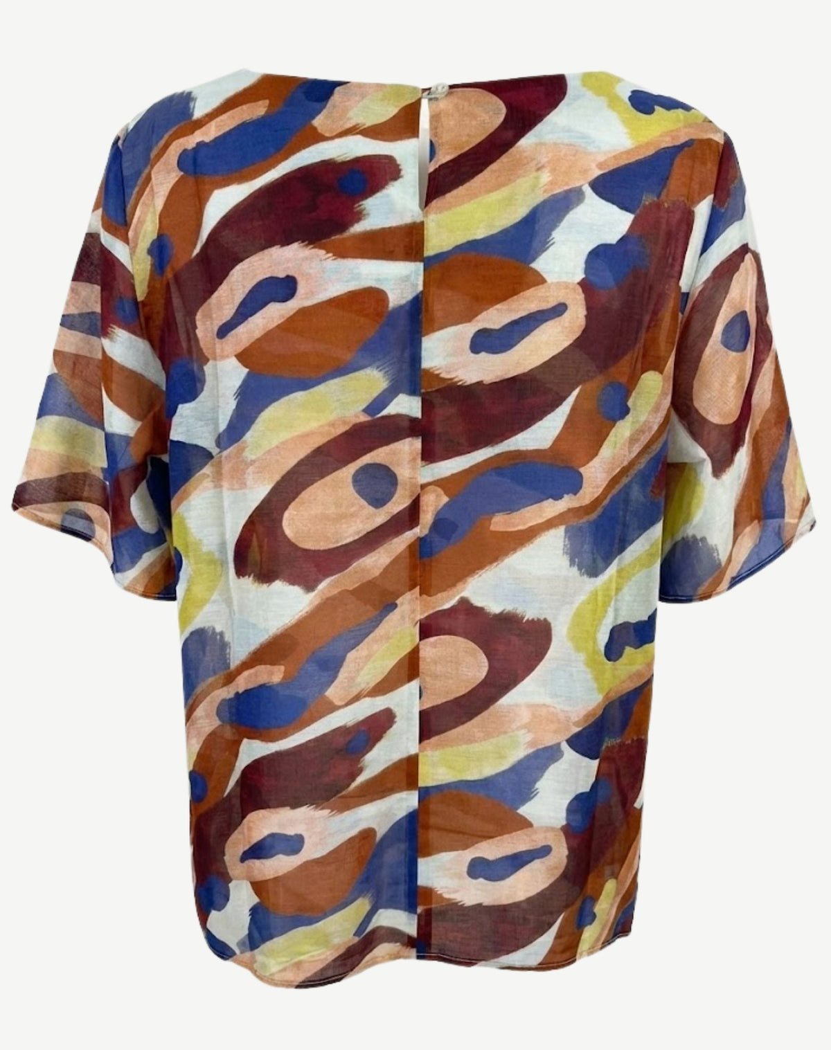 Pattern Flow Soft Print Abstract Blouse Corfu Jeans