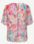 Petal Whirl Soft Print Floral Blouse Corfu Jeans