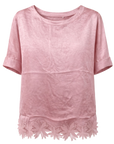 Rosewater Lace Trim Top Corfu Jeans