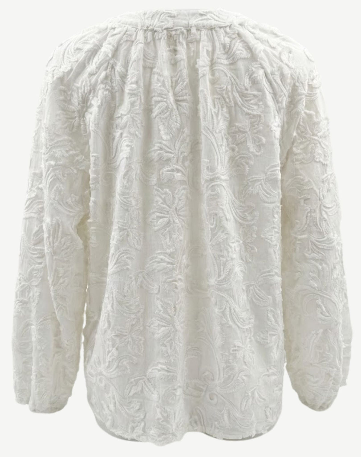 White 100% Cotton Embroidered Voile Blouse Corfu Jeans