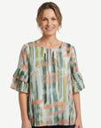 Crystal Drift Soft Print Blouse Corfu Jeans