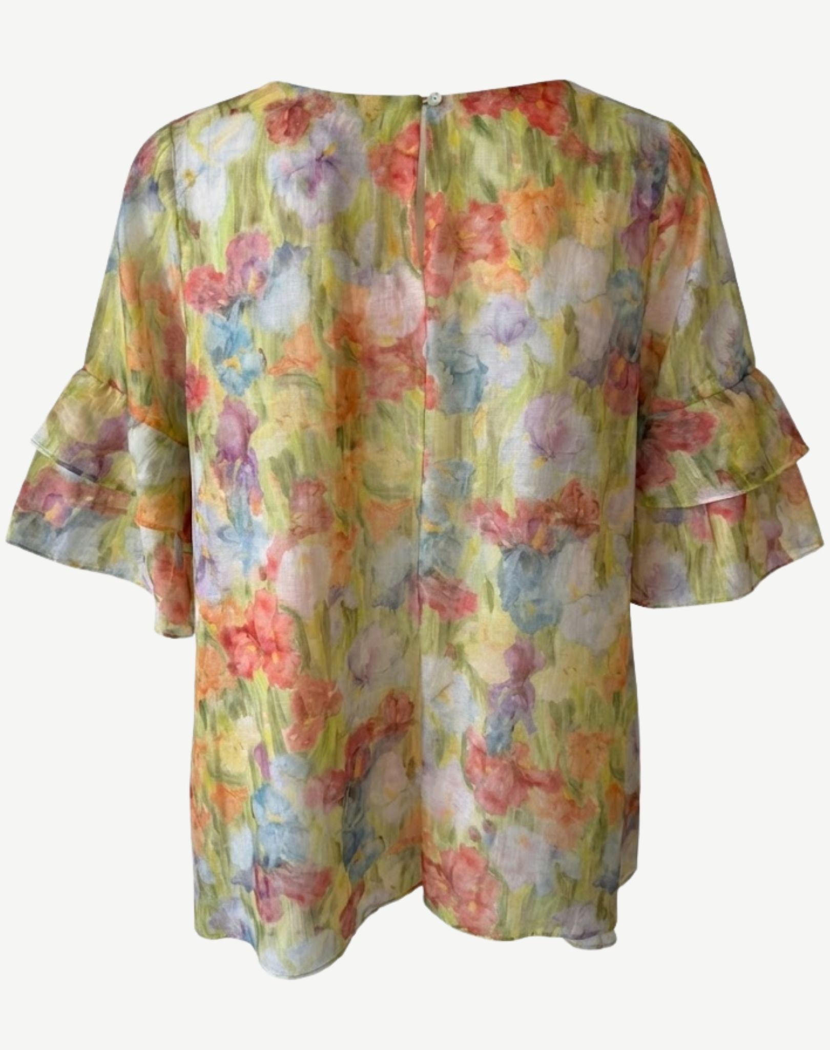 Floral Veil Soft Print Blouse Corfu Jeans