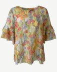 Floral Veil Soft Print Blouse Corfu Jeans