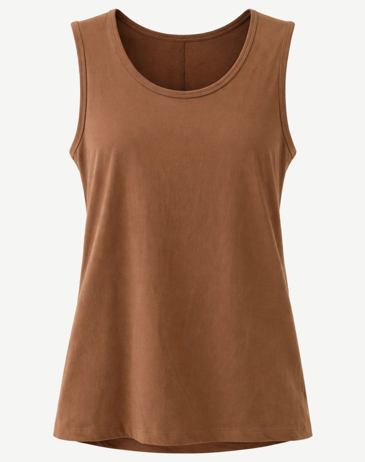 Mocha Pima Cotton Tank Top – 100% Cotton Corfu Jeans
